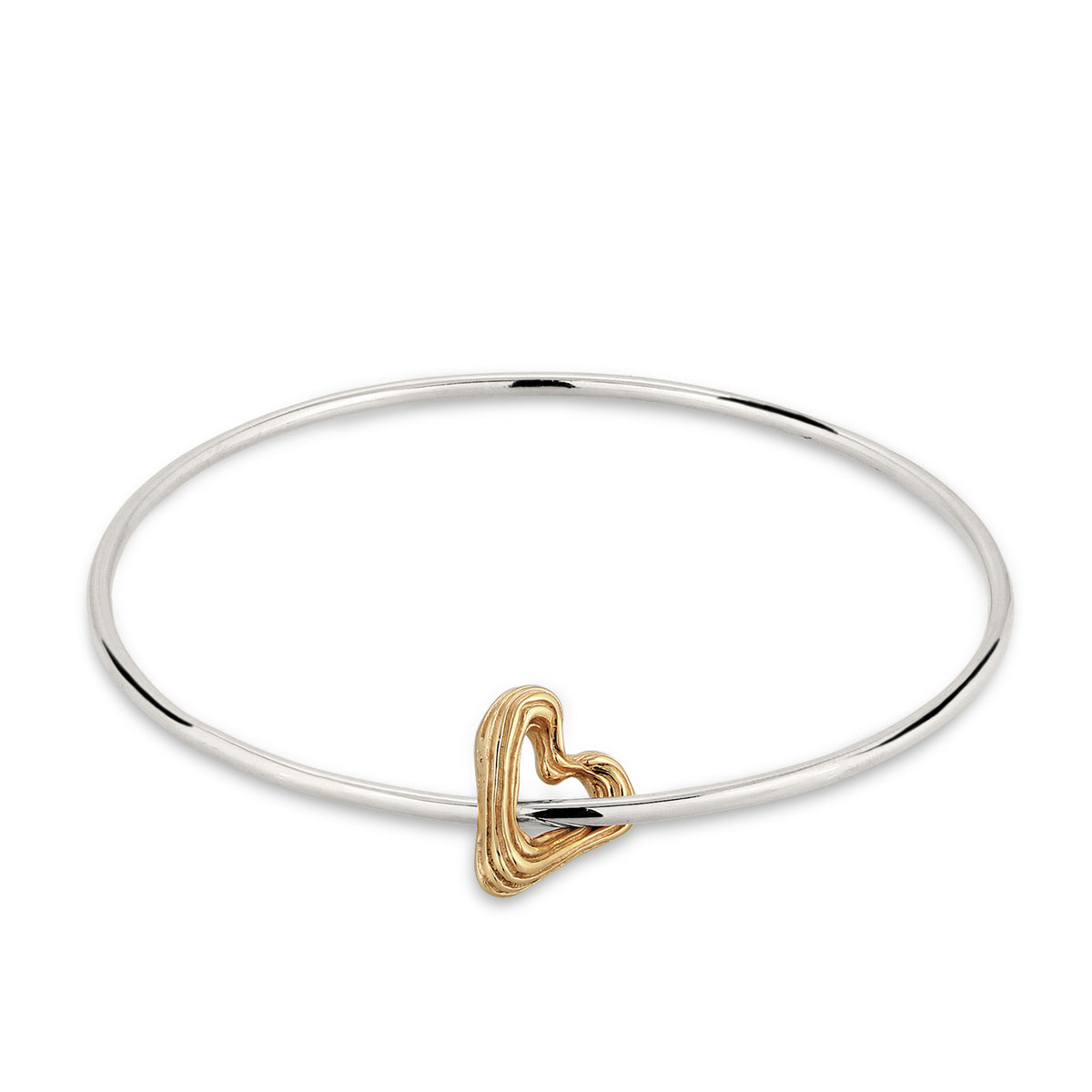 Zweifarbig - Elli | Herz Organic Cut-Out | 925 Sterling Silber