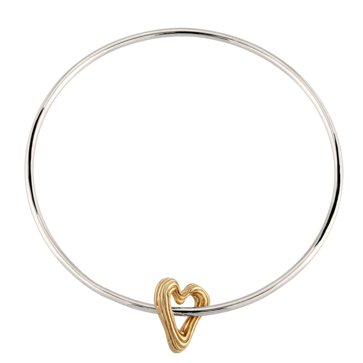 Zweifarbig - Elli | Herz Organic Cut-Out | 925 Sterling Silber