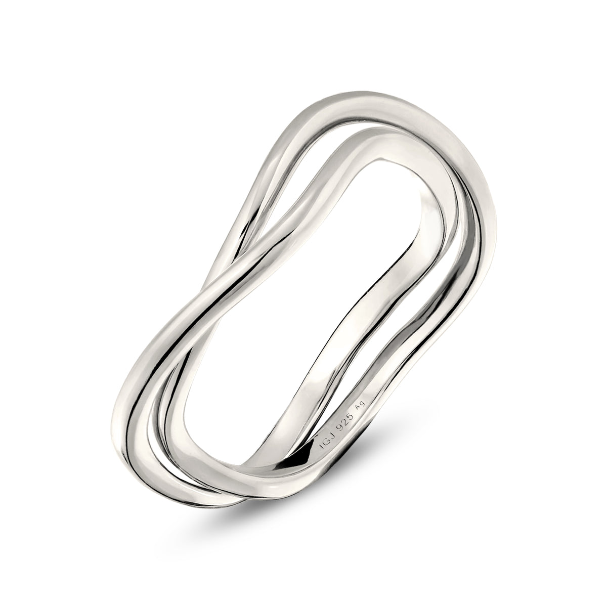 Silber - Elli | Ring Wellendesign Modern | 925 Sterling Silber