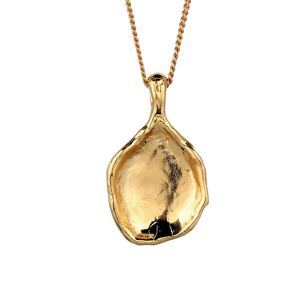 Gold - Elli | Halskette Organic | Enamel Rot | 925 Sterling Silber vergoldet