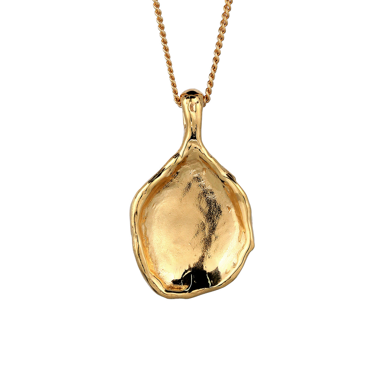 Gold - Elli | Halskette Organic | Enamel Rot | 925 Sterling Silber vergoldet