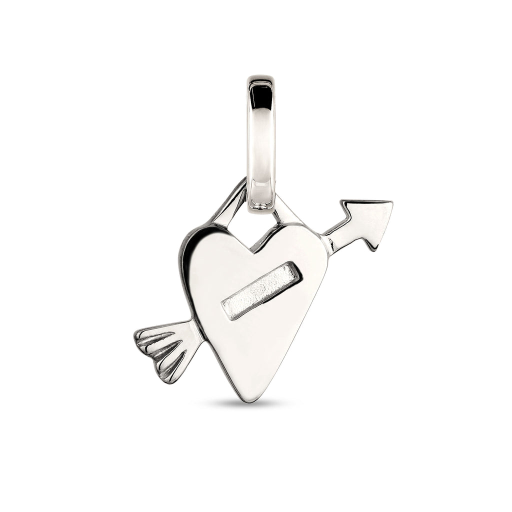 Silber - Elli | Charm Herz mit Pfeil | 925 Sterling Silber