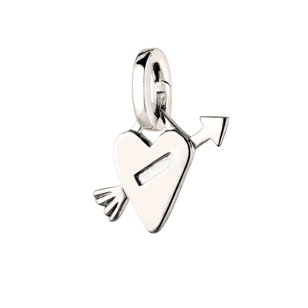 Silber - Elli | Charm Herz mit Pfeil | 925 Sterling Silber