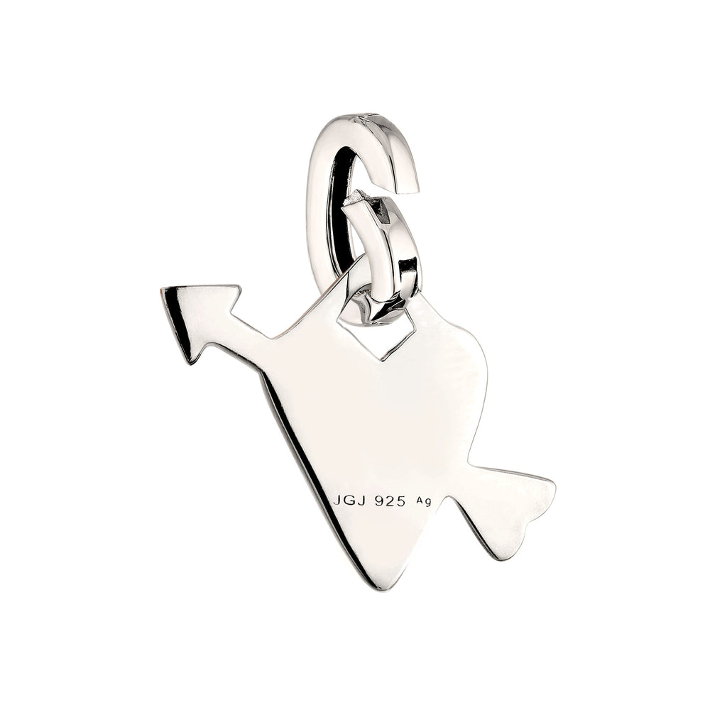 Silber - Elli | Charm Herz mit Pfeil | 925 Sterling Silber