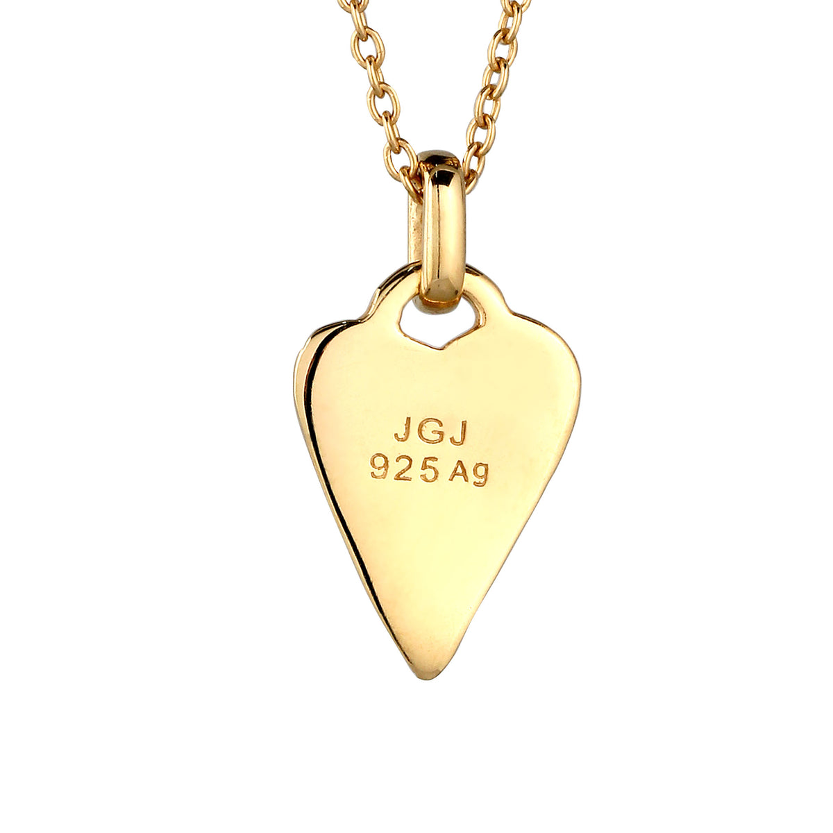 Gold - Elli | Halskette | Herz-Anhänger Organic | 925 Sterling Silber vergoldet
