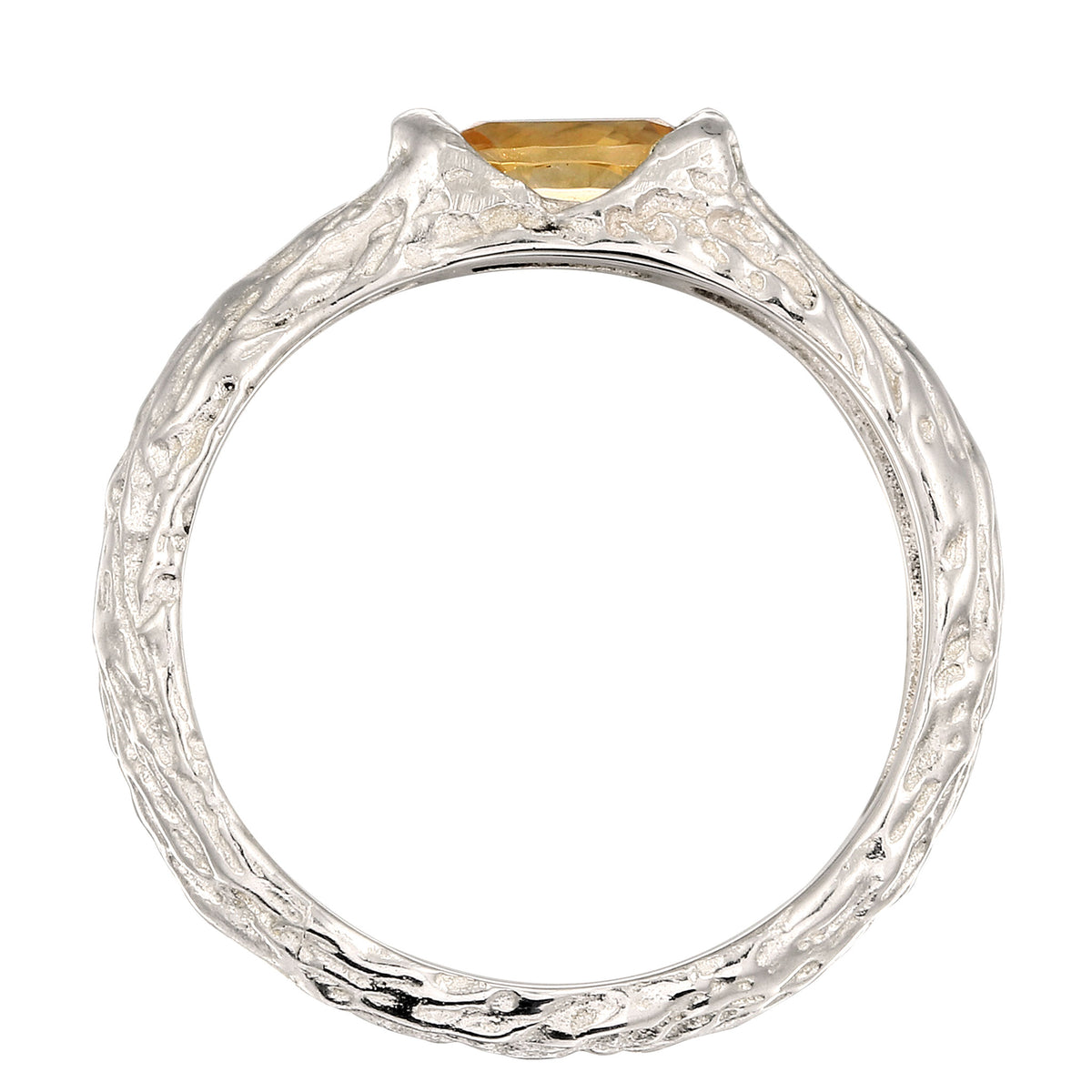 Silber - Elli | Ring Organic | Citrin (Gelb) | 925 Sterling Silber