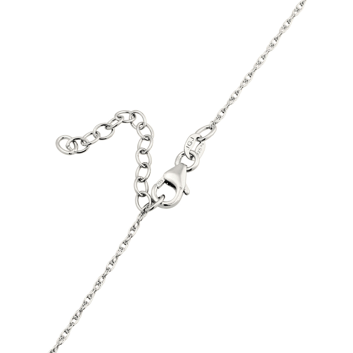 Silber - Elli | Halskette | Synthetischer Smaragd & Zirkonia | 925 Sterling Silber