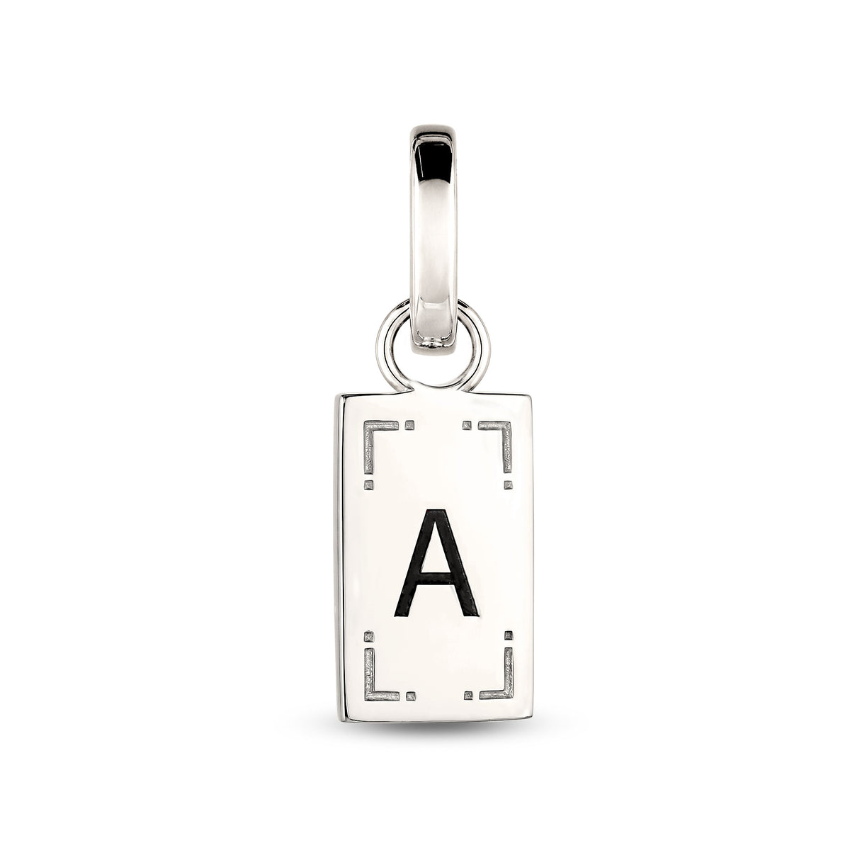Silber - Elli | Charm Rechteck | Gravur | 925 Sterling Silber
