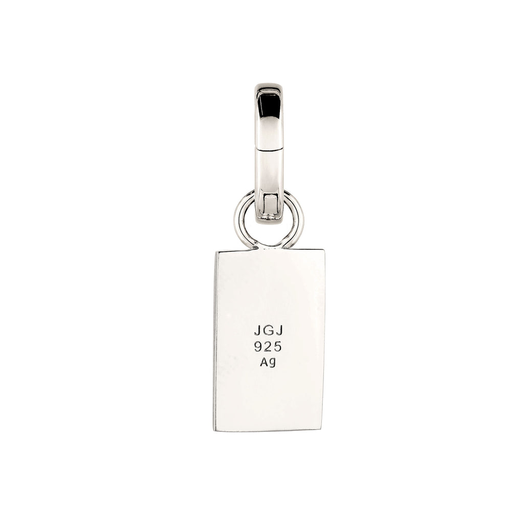 Silber - Elli | Charm Rechteck | Gravur | 925 Sterling Silber