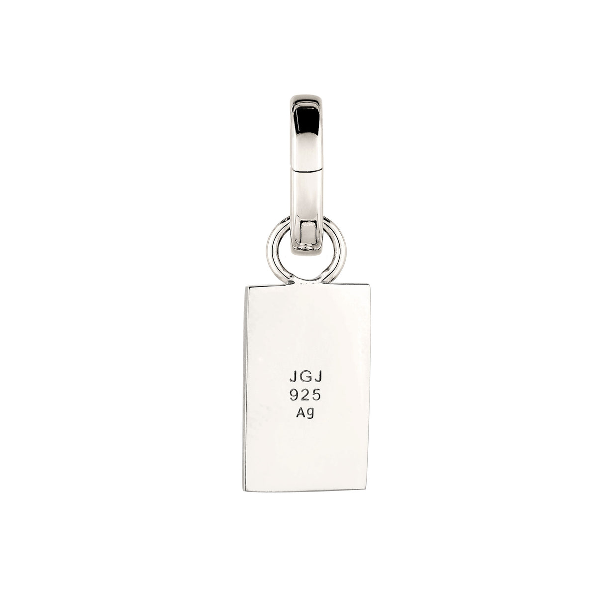 Silber - Elli | Charm Rechteck | Gravur | 925 Sterling Silber