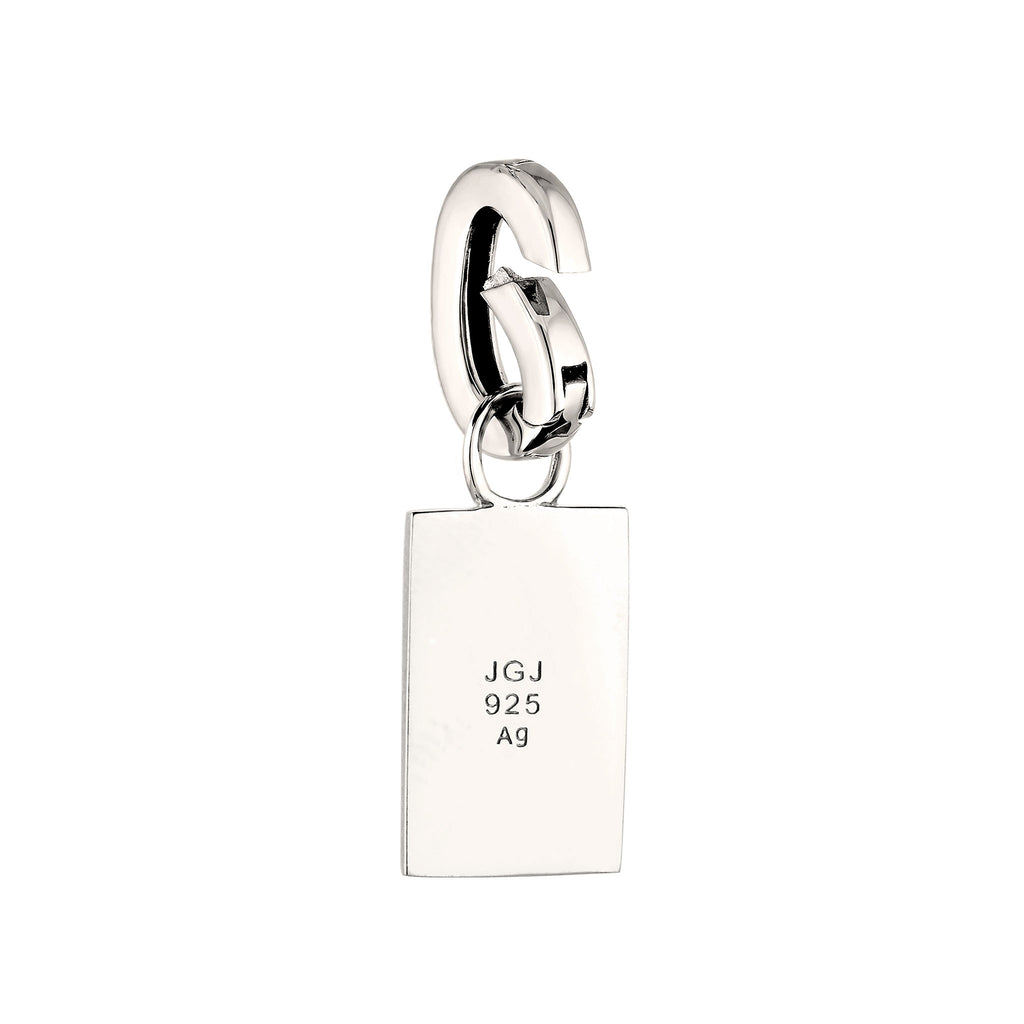 Silber - Elli | Charm Rechteck | Gravur | 925 Sterling Silber