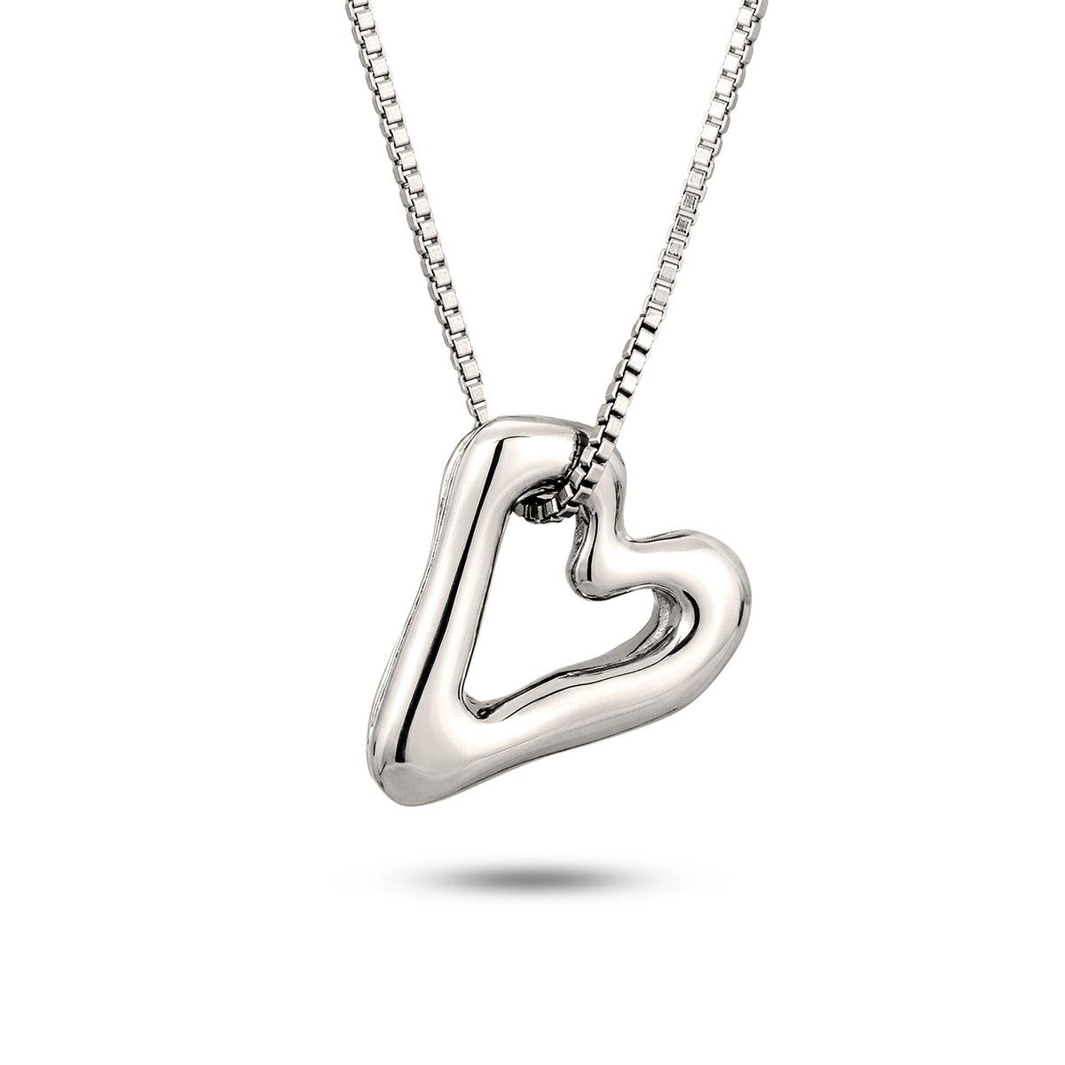 Silber - Elli | Halskette mit Herzanhänger | Organic | 925 Sterling Silber