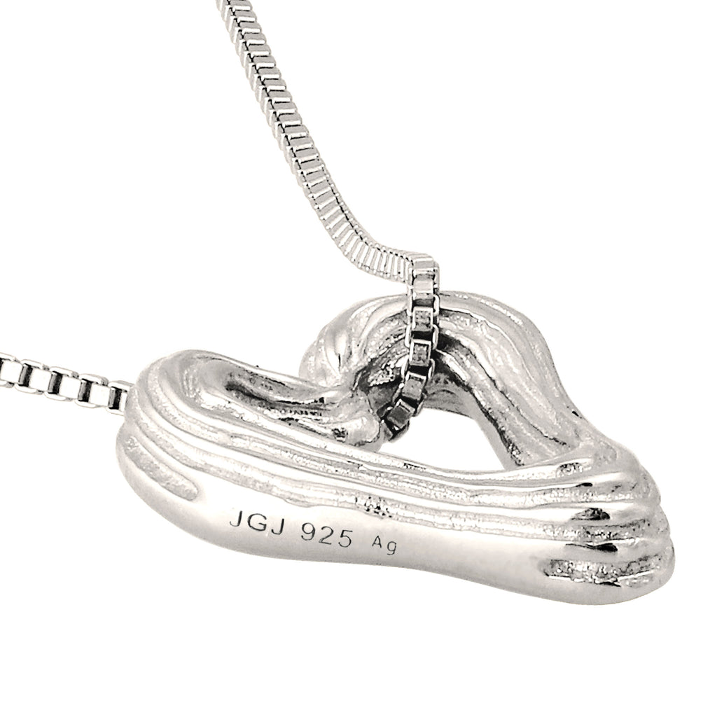 Silber - Elli | Halskette mit Herzanhänger | Organic | 925 Sterling Silber