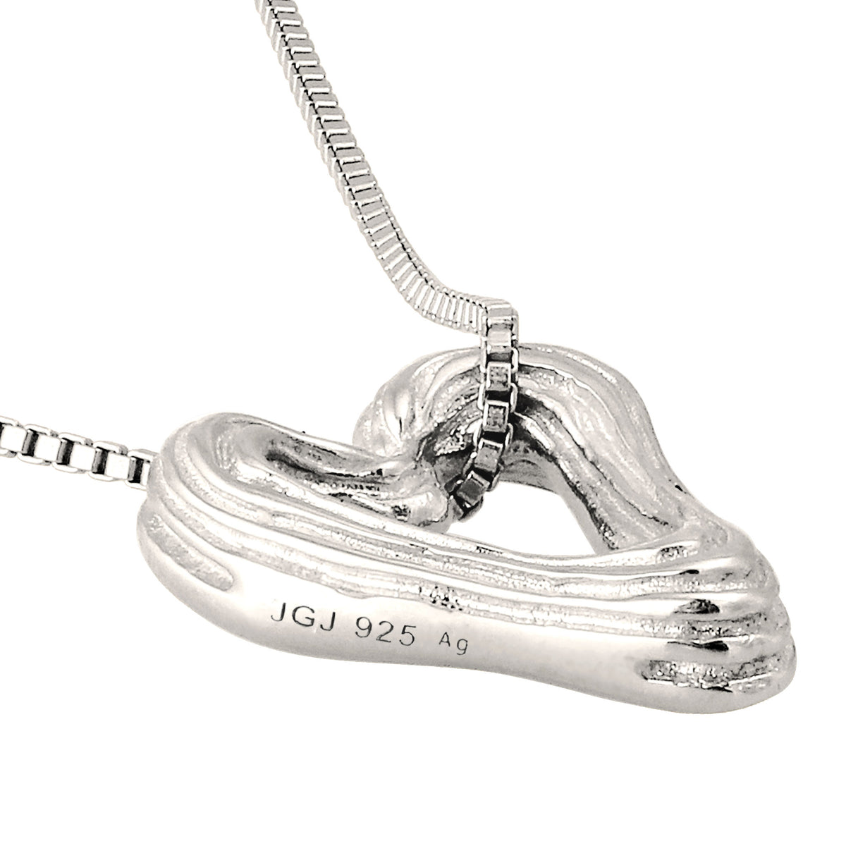 Silber - Elli | Halskette mit Herzanhänger | Organic | 925 Sterling Silber