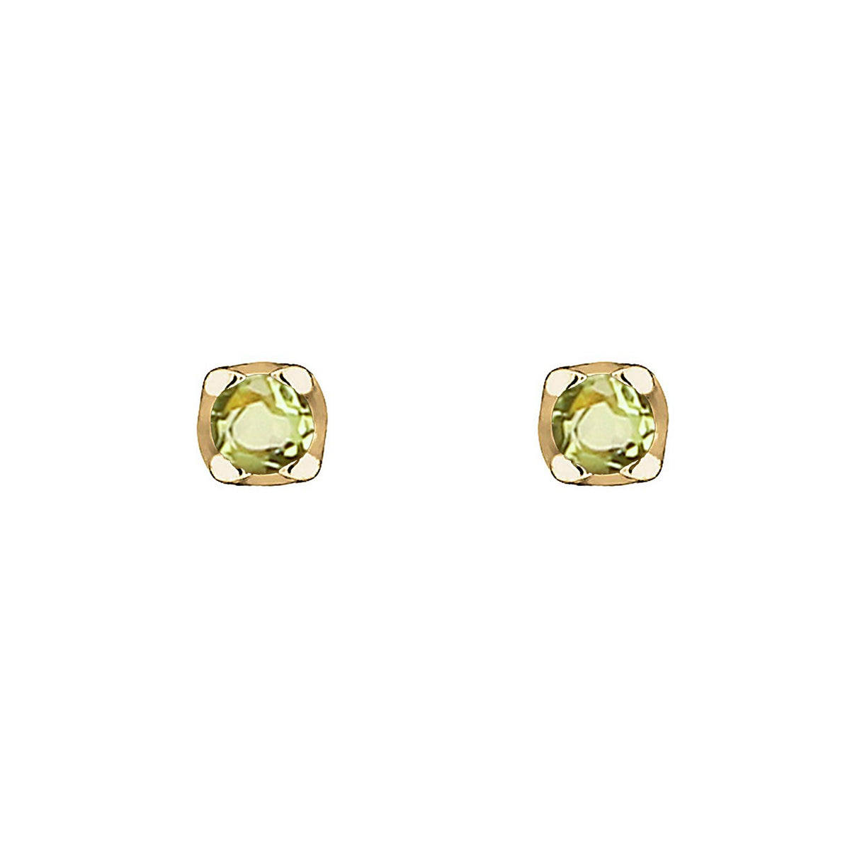 Gold - Elli PREMIUM | Ohrstecker | Peridot (Hellgrün) | 375 Gelbgold