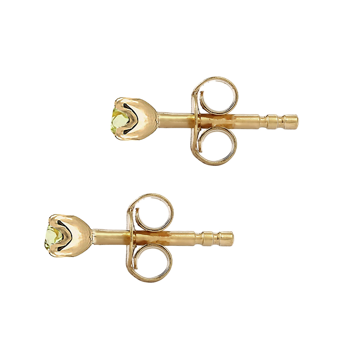 Gold - Elli PREMIUM | Ohrstecker | Peridot (Hellgrün) | 375 Gelbgold