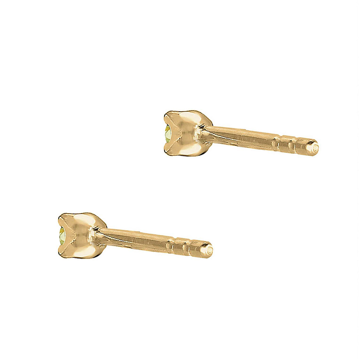 Gold - Elli PREMIUM | Ohrstecker | Peridot (Hellgrün) | 375 Gelbgold