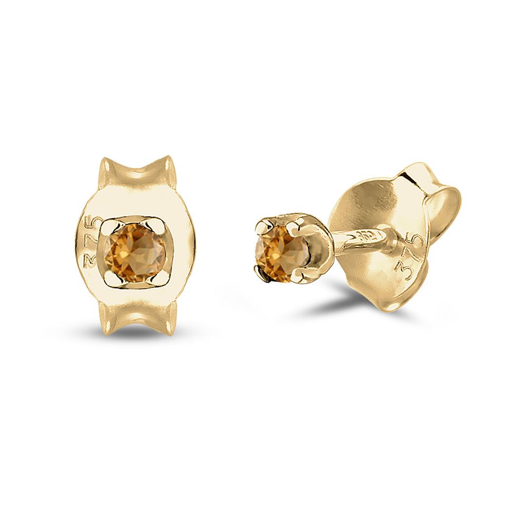 Gold - Elli PREMIUM | Ohrstecker | Citrin (Gelb) | 375 Gelbgold