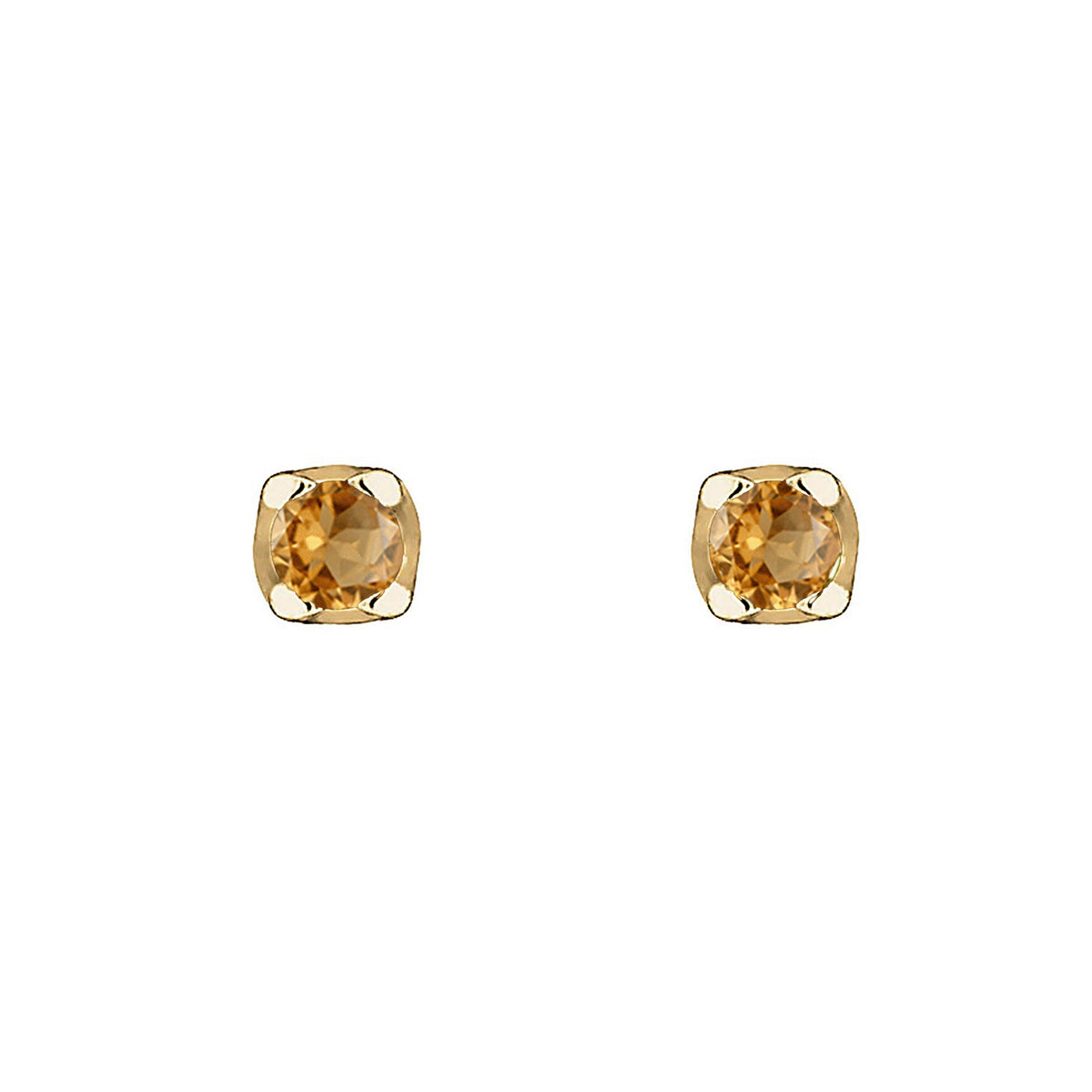 Gold - Elli PREMIUM | Ohrstecker | Citrin (Gelb) | 375 Gelbgold