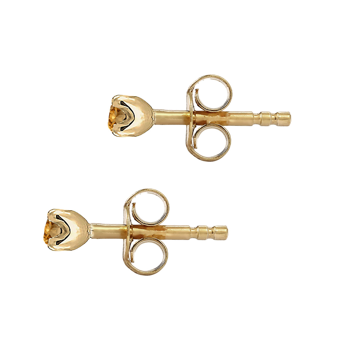 Gold - Elli PREMIUM | Ohrstecker | Citrin (Gelb) | 375 Gelbgold