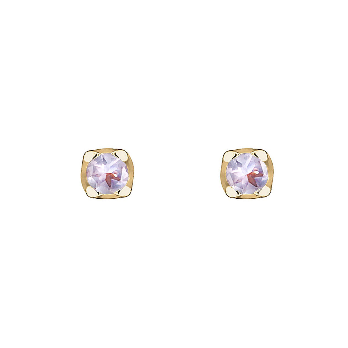 Gold - Elli PREMIUM | Ohrstecker | Tanzanit (Lila) | 375 Gelbgold
