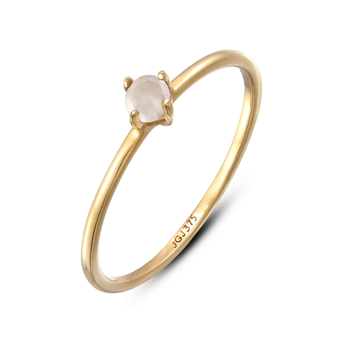 Gold - Elli PREMIUM | Solitär-Ring | Mondstein | 375 Gelbgold