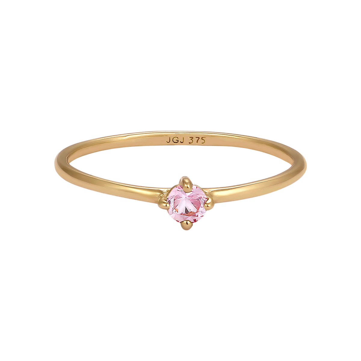 Gold - Elli PREMIUM | Solitär-Ring | Saphir Rosa | 375 Gelbgold
