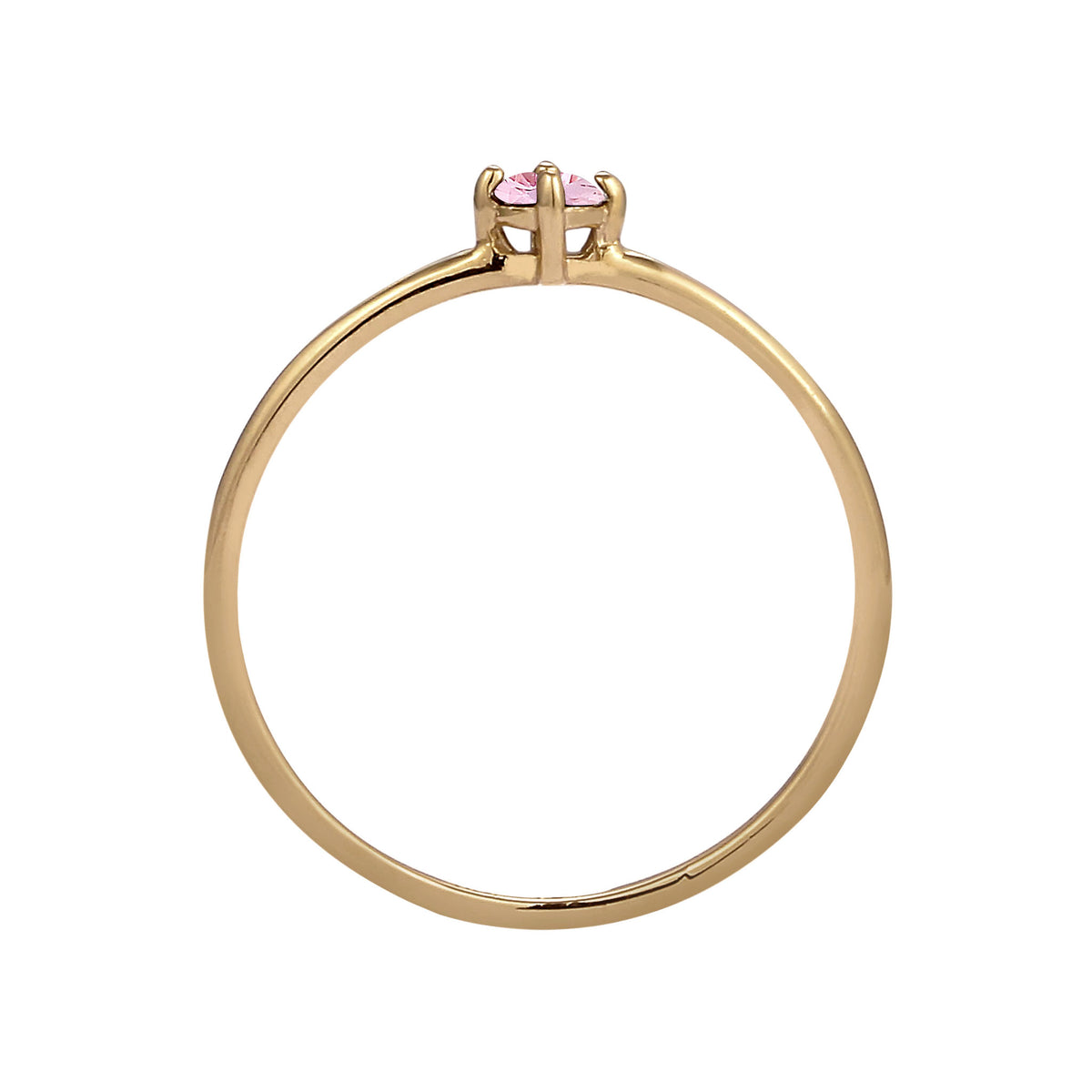 Gold - Elli PREMIUM | Solitär-Ring | Saphir Rosa | 375 Gelbgold