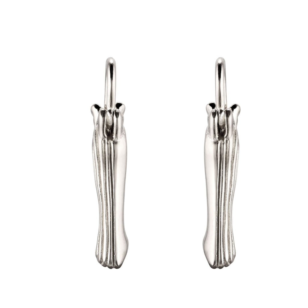 Silber - Elli | Creolen Herz | Wave | 925 Sterling Silber