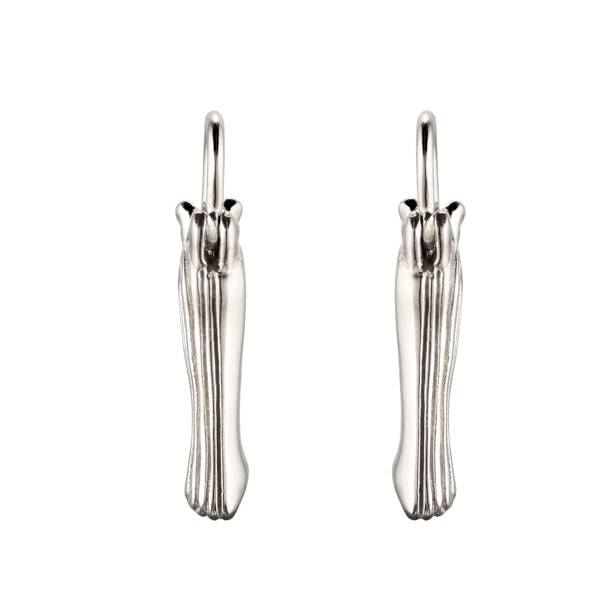 Silber - Elli | Creolen Herz | Wave | 925 Sterling Silber