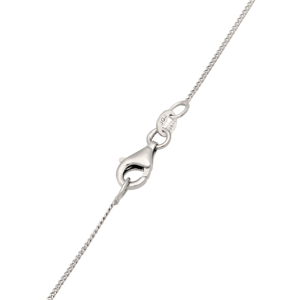 Silber - Elli | Halskette Cut Out Herz | Topas Weiß | 925 Sterling Silber