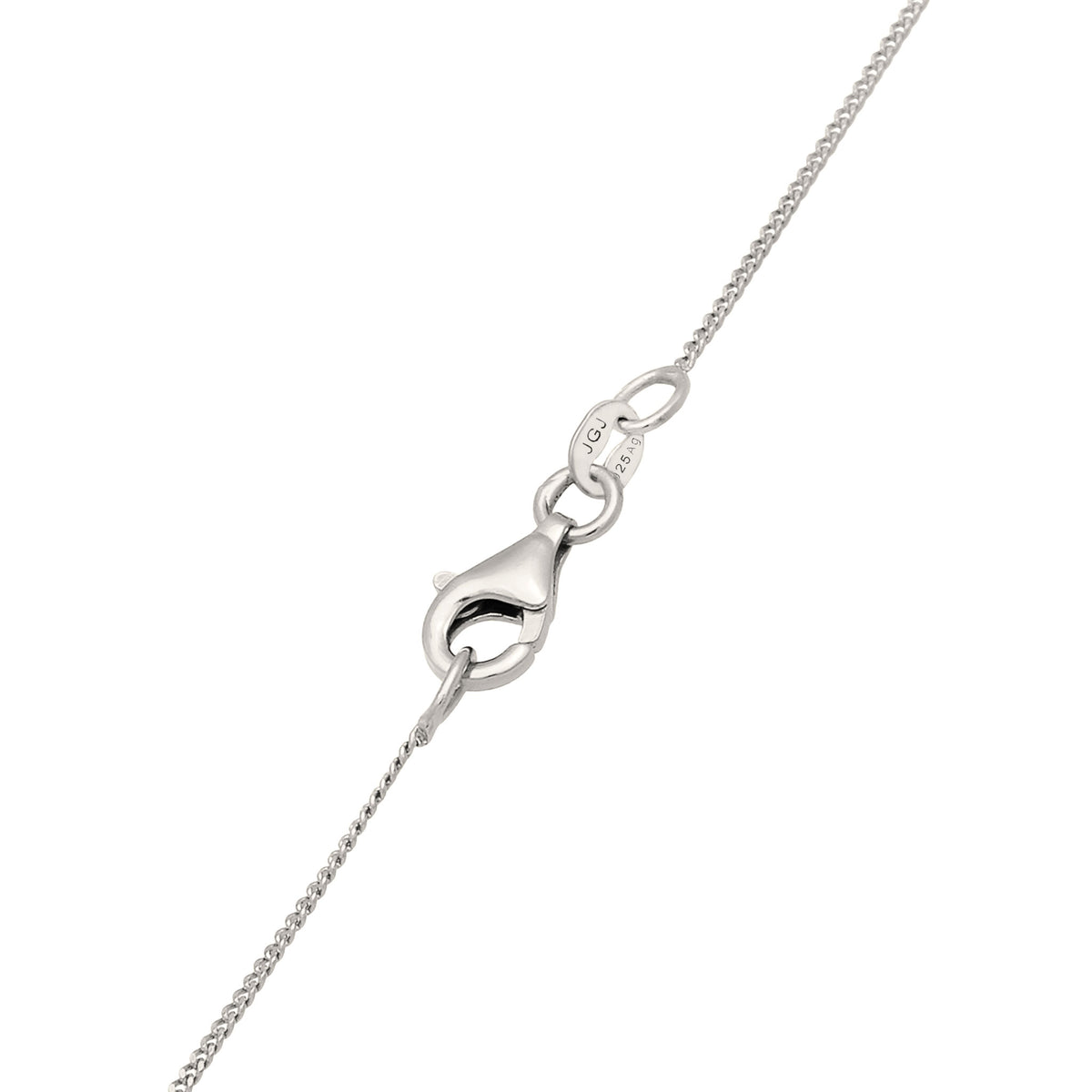 Silber - Elli | Halskette Cut Out Herz | Topas Weiß | 925 Sterling Silber