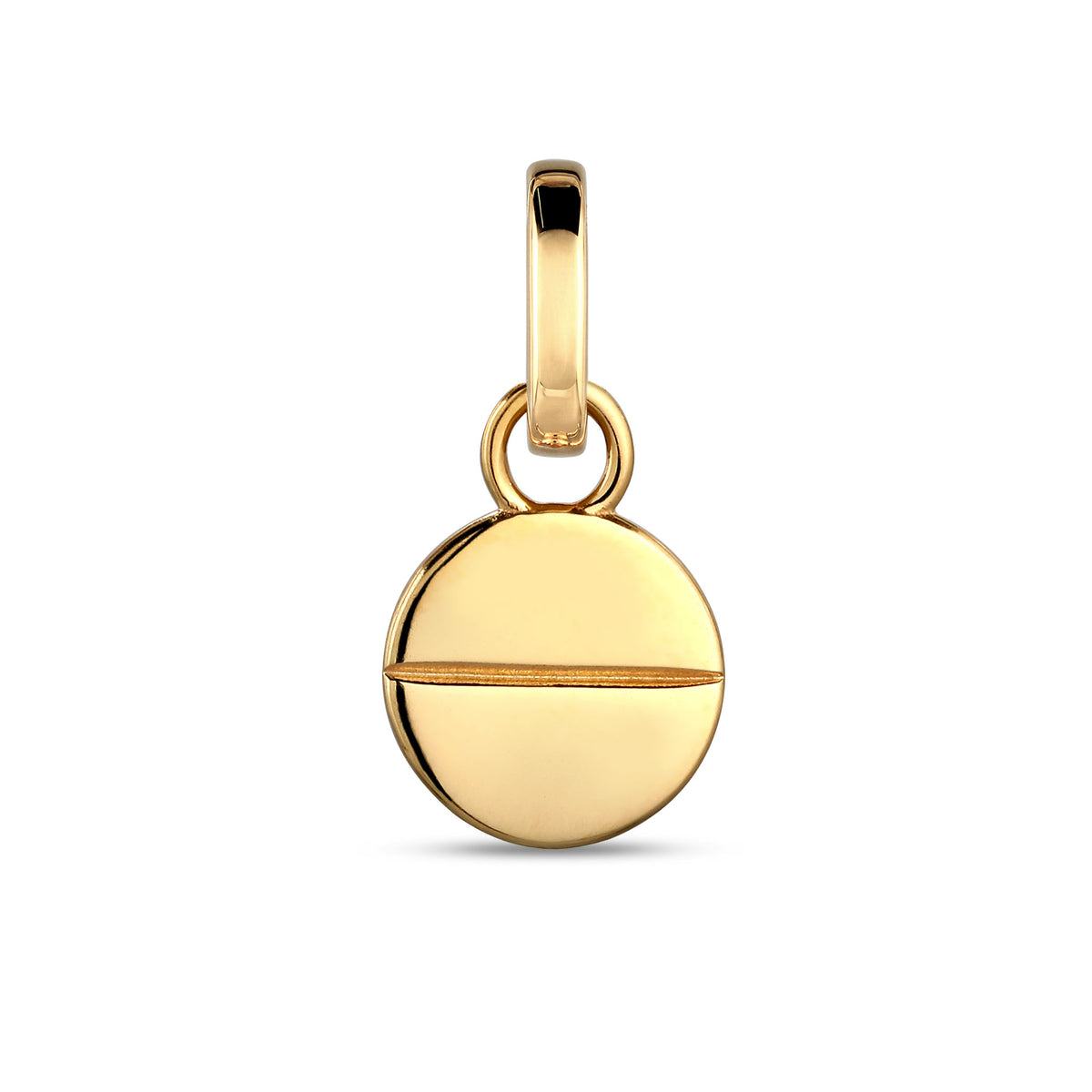 Gold - Elli | Charm Pill | 925 Sterling Silber vergoldet