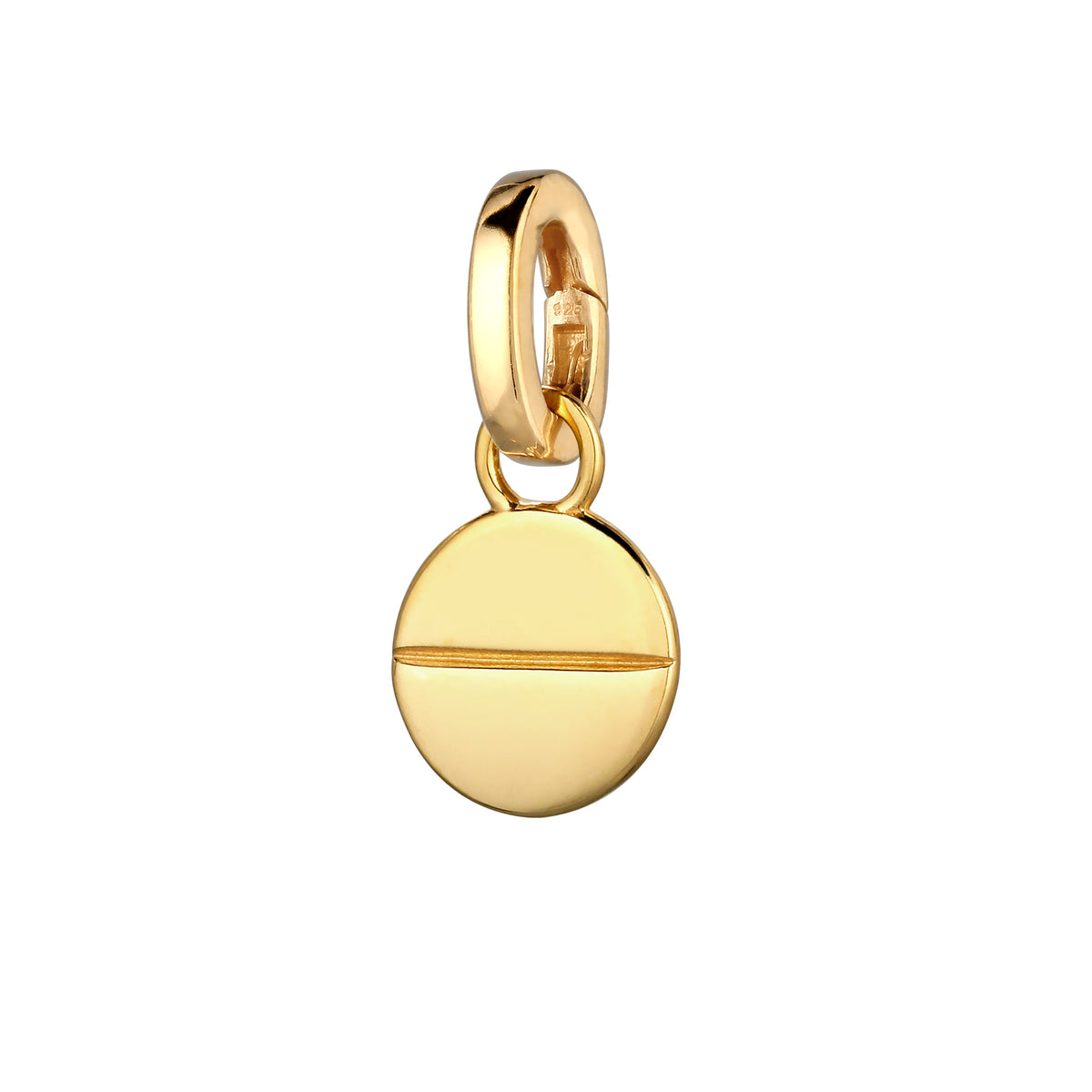 Gold - Elli | Charm Pill | 925 Sterling Silber vergoldet