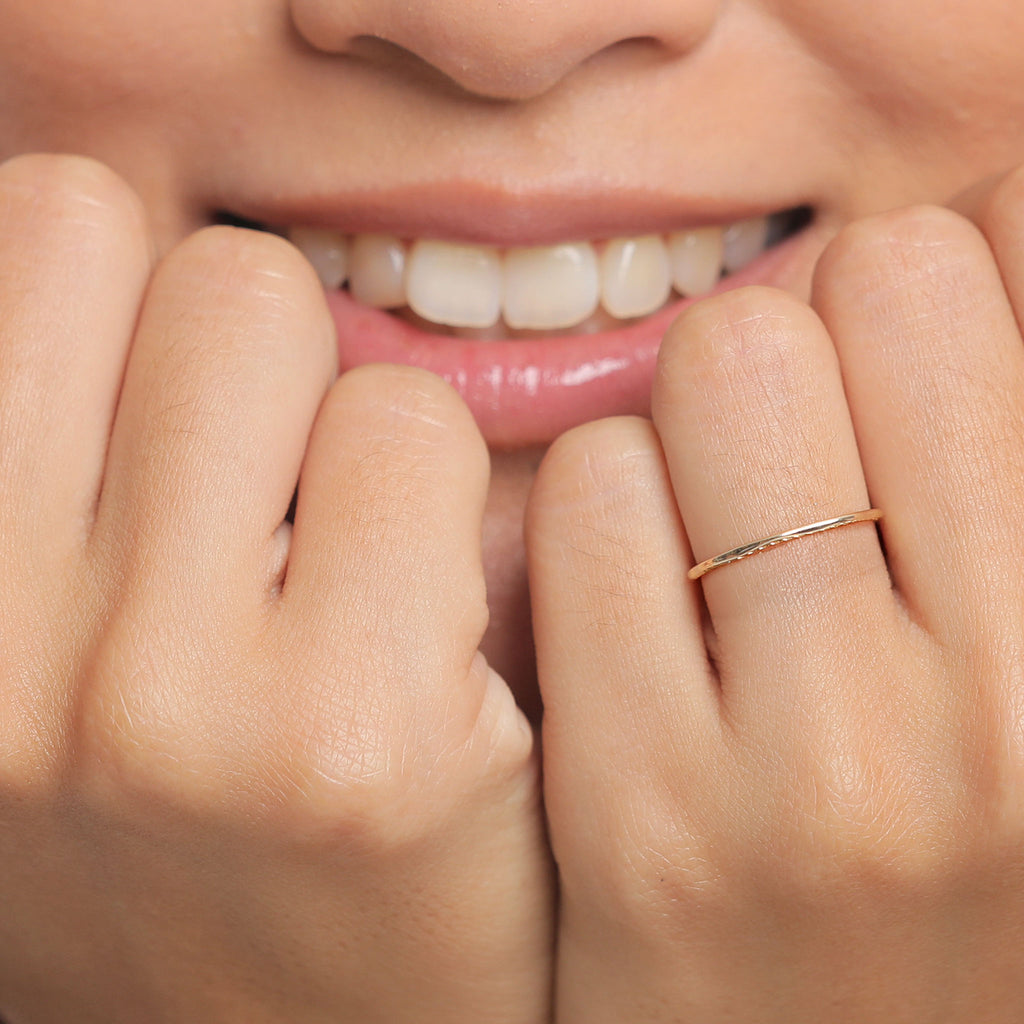 Gold - Elli PREMIUM | Bandring Facettiert | 375 Gelbgold