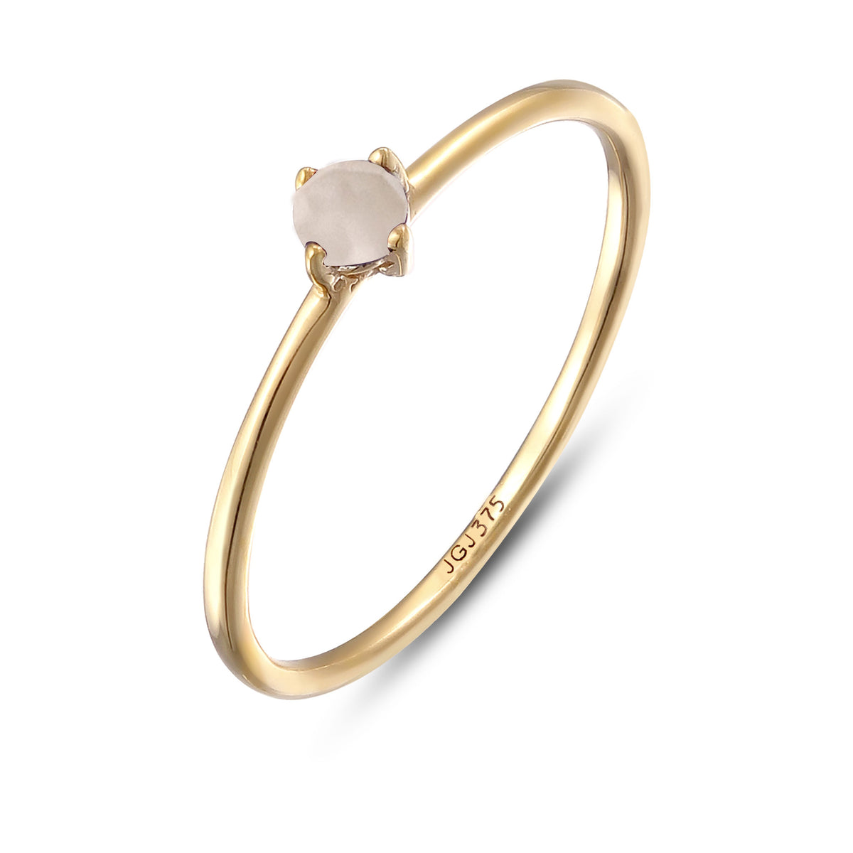 Gold - Elli PREMIUM | Ring | Mondstein (Bunt) | 375 Gelbgold