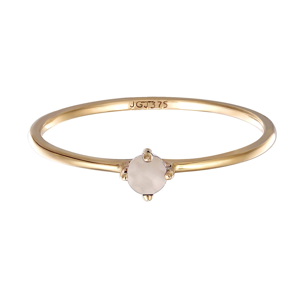Gold - Elli PREMIUM | Ring | Mondstein (Bunt) | 375 Gelbgold