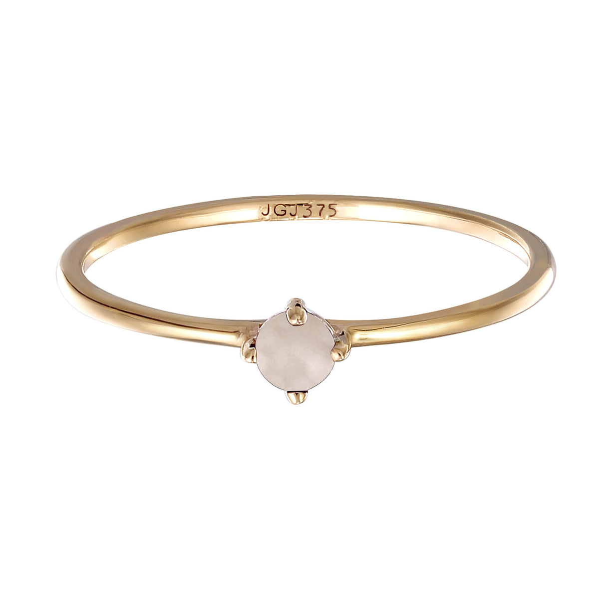 Gold - Elli PREMIUM | Ring | Mondstein (Bunt) | 375 Gelbgold