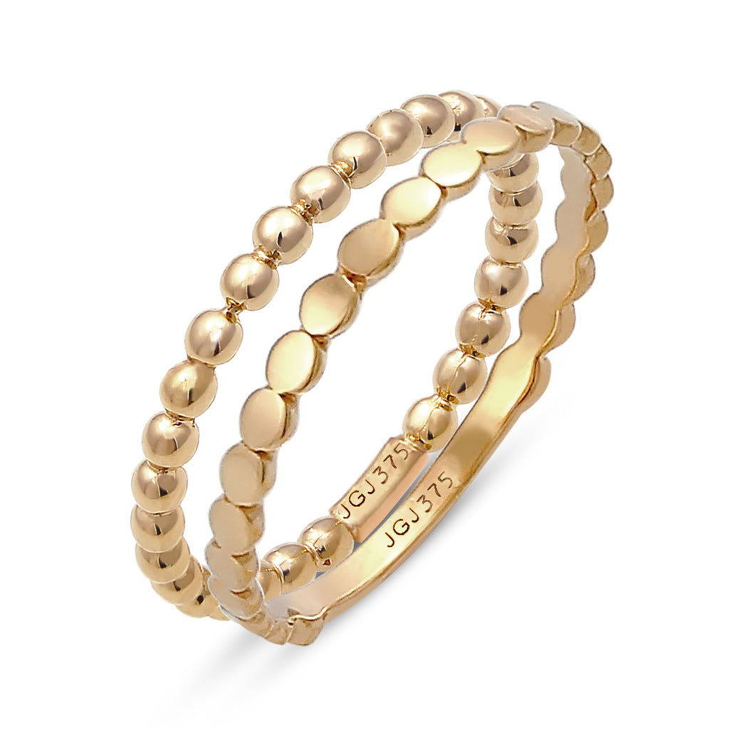 Gold - Elli PREMIUM | Ringset | Kugel Design | 375 Gelbgold