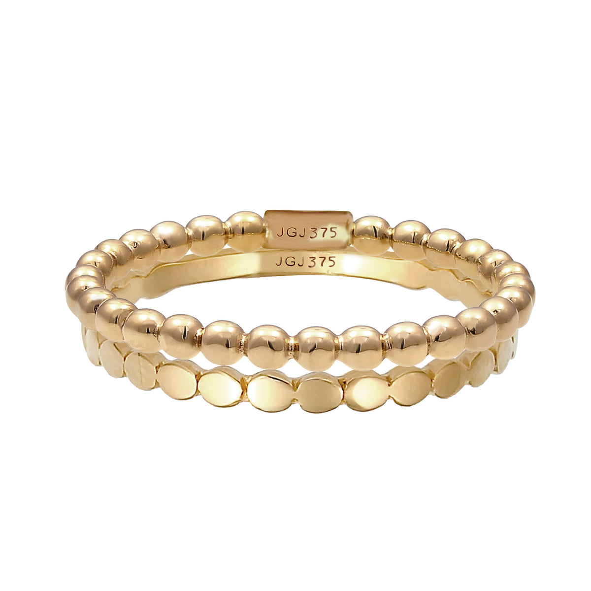 Gold - Elli PREMIUM | Ringset | Kugel Design | 375 Gelbgold
