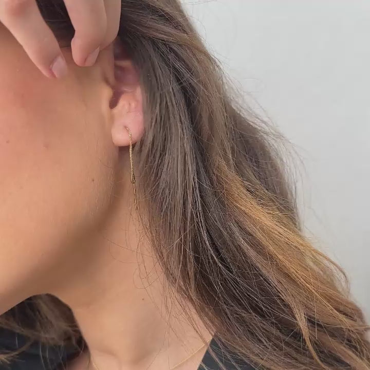 Earchain mit Tropfen Anhänger und Earcuff