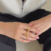 Vergoldete Ringe im chunky Style